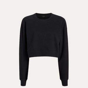 Nuuds XXL black cropped crewneck sweatshirt